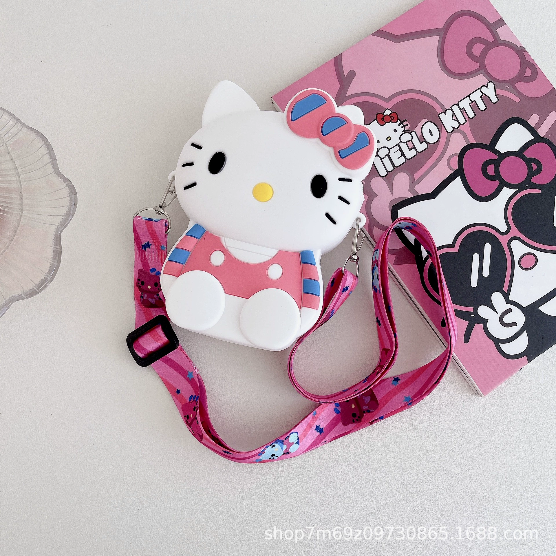 Children's bag, cartoon brand wallet, fashionable silicone shoulder bag