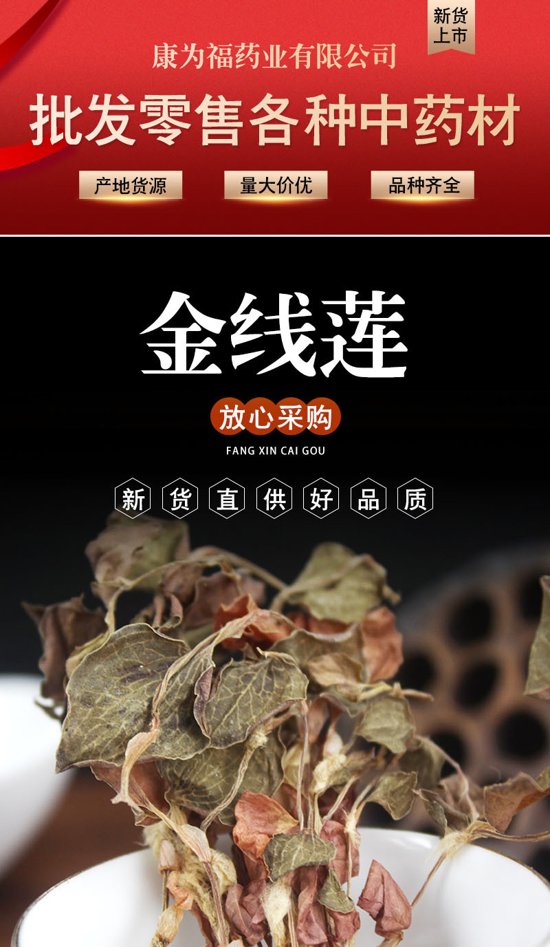Jin Xian Lian (Anoectochilus roxburghii) — Whole-Stem Red Cloud Orchid Herb, Food-Grade Dried Botanical overview