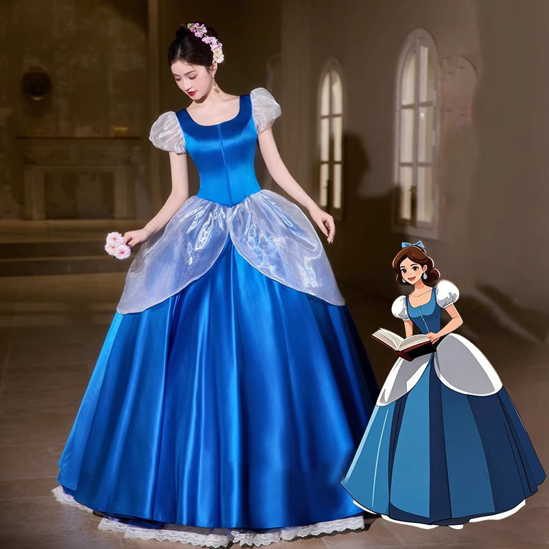 Cinderella Evening Dress Princess Dress Grimm's Fairy Tale Stage Performance Costume Cosplay Evening Dress Student Graduation Cinderella Evening Dress Princess Dress Grimm's Fairy Tale Stage Performance Costume Cosplay Evening Dress Student Graduation