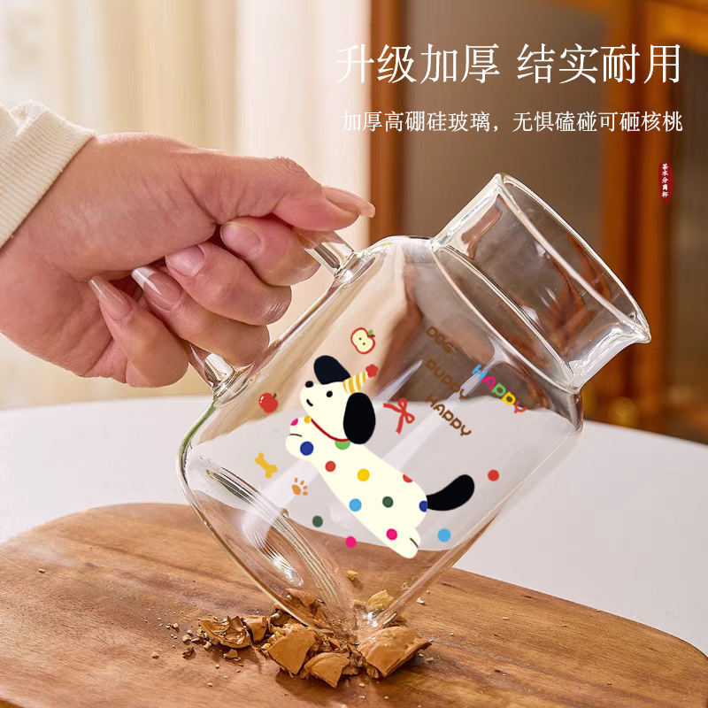 蓋付きガラスカップ、一人用ドリンクカップ、家庭用ドリンクカップ、女性用新モデル2025耐熱ハンドル付き大容量ティーポット|undefined