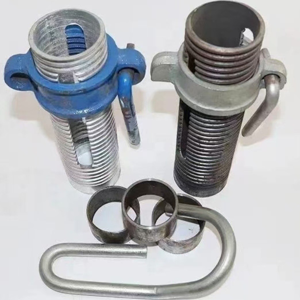 钢支撑空心安全配件螺纹管钢支撑丝头可调节钢支撑配件连接