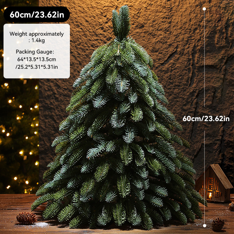 árbol de navidad mini árbol de navidad puro PE imitación de árbol de pino de alto nivel decoración de mesa de hotel