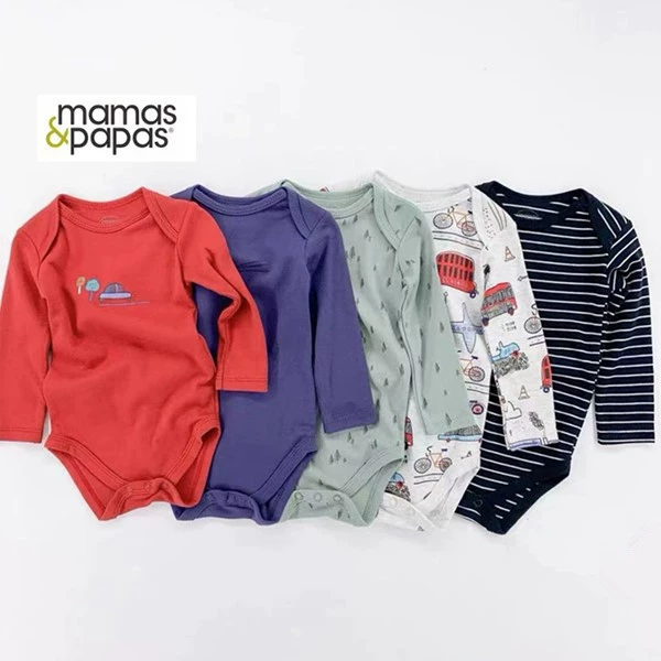 Мама и папа Мamas&papas производитель весна, осень и лето чистый хлопок детская одежда с длинным рукавом и коротким рукавом треугольник хамер 5 предметов сумка