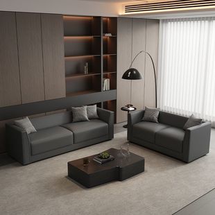 Office Sofa Modern Minimalist Coffee Table Economical Reception Room Office Sofa Simple Boss Straight Sofa Combination