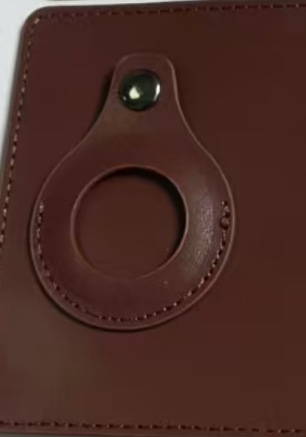 RFID europeo y americano Amazon metal aleación de aluminio titular de la tarjeta Airtag metal 100% cuero genuino Comercio exterior hombres