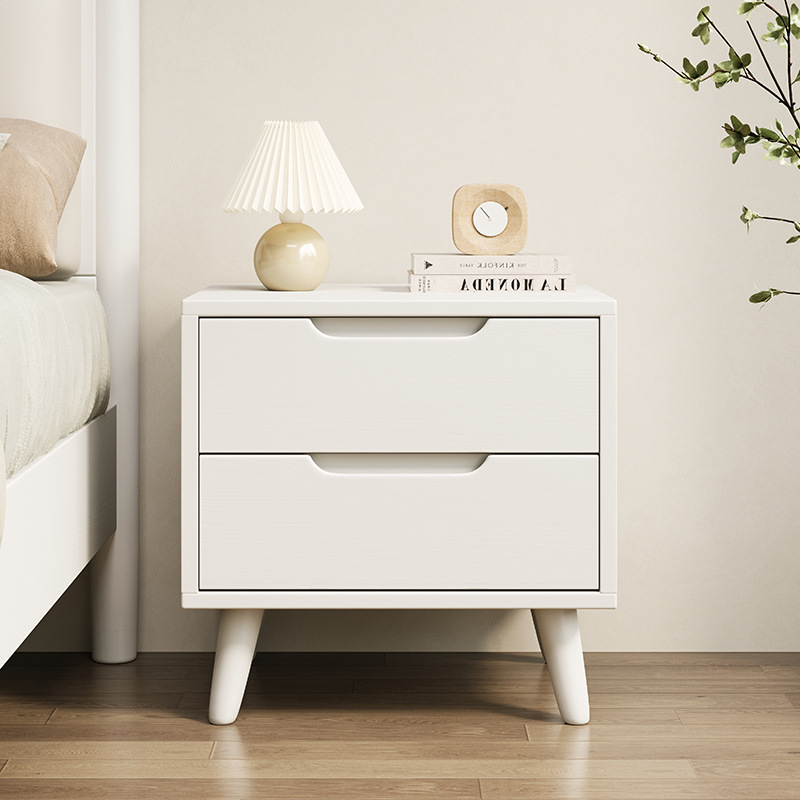 Mesita de noche nórdica de madera maciza, armario de almacenamiento moderno para dormitorio totalmente equipado, mesita de noche de estilo japonés, pequeño apartamento
