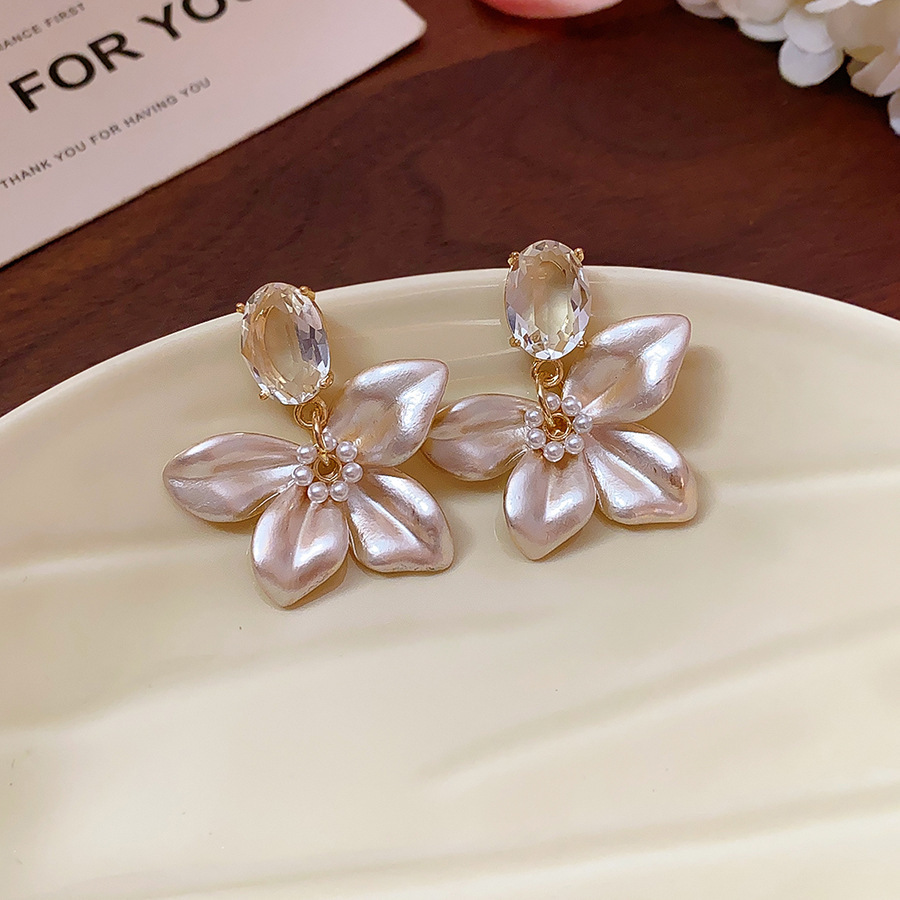 Pendientes de suministro de mercado nocturno de agujas de plata Pendientes de moda coreana en vivo Pendientes de estilo caliente Pendientes de lujo ligero Mujeres de alta gama