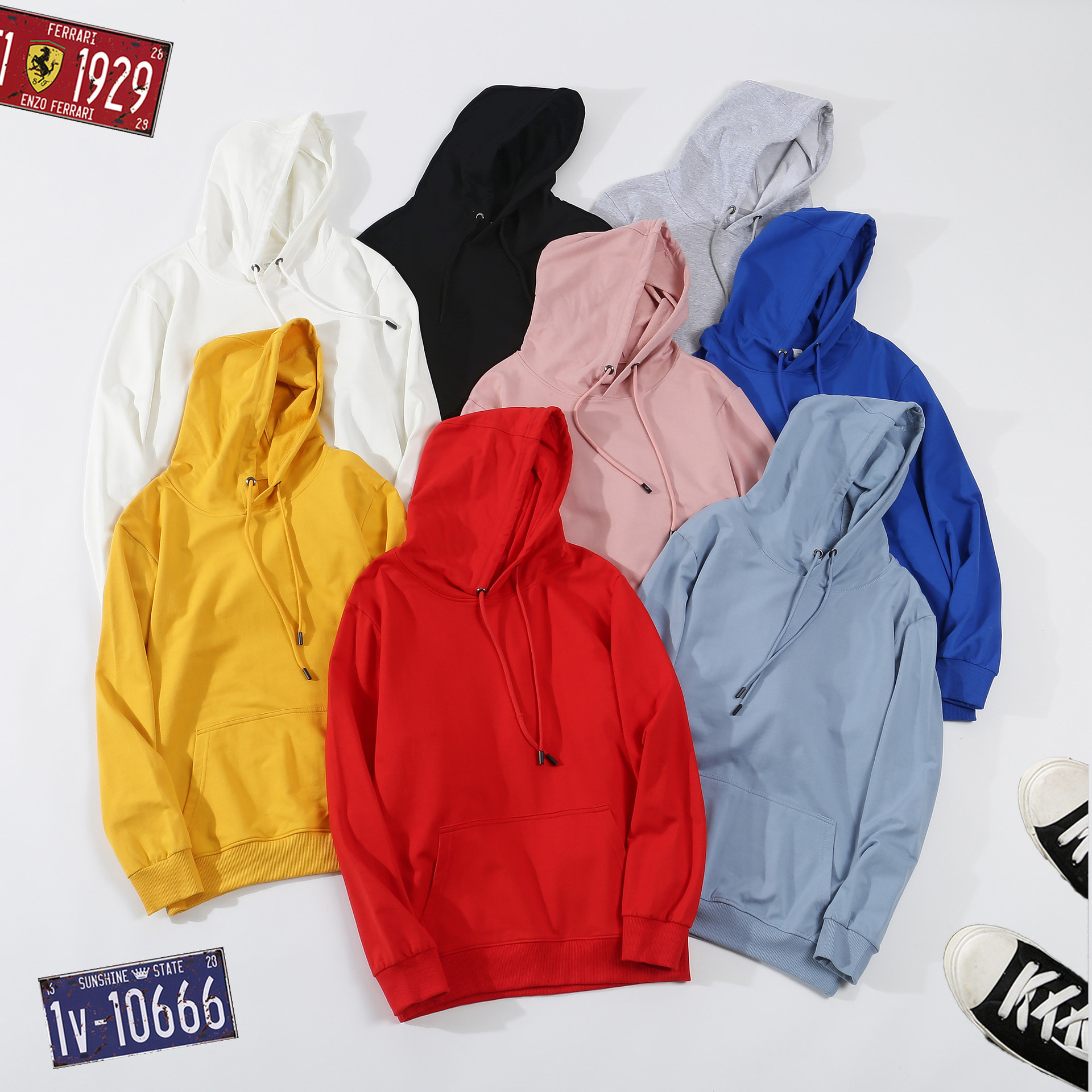 春秋款纯棉套头卫衣