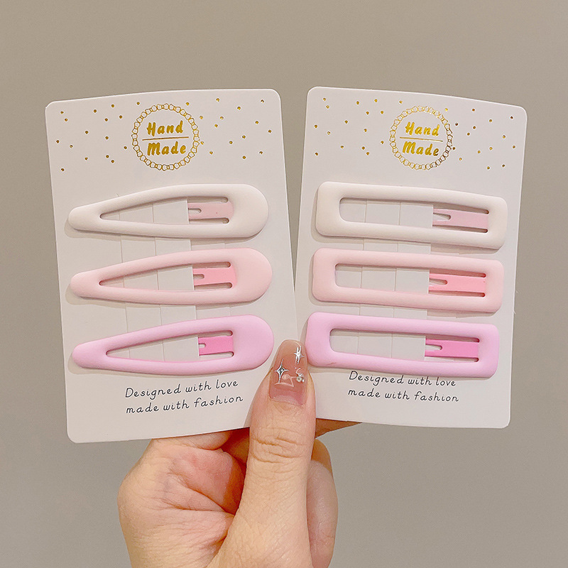 Pin de pelo de verano de dopamina rosa de alto nivel de sensación de frangeo un clip de pelo de frente acabado de pelo de broche adorable adornamiento para el pelo