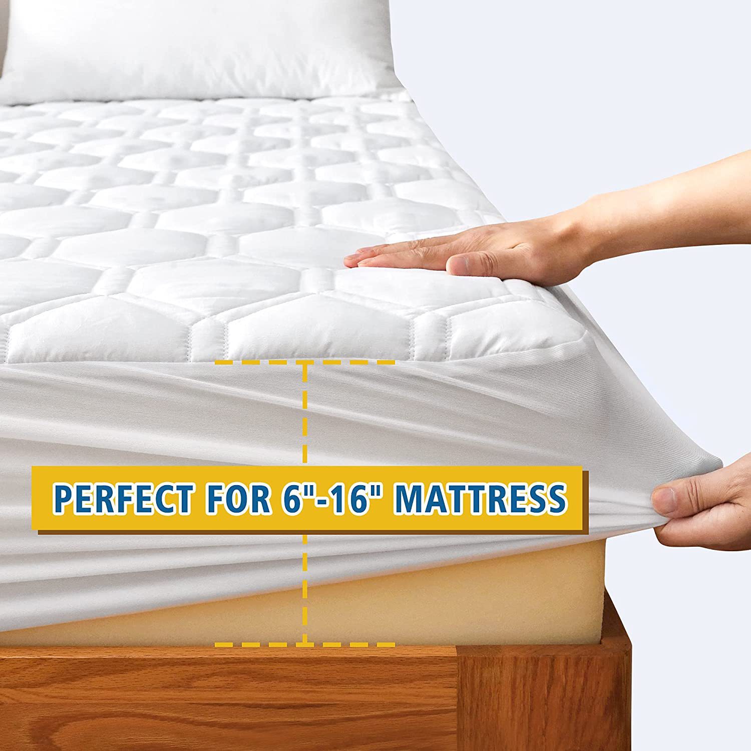 Suministro directo de fábrica de colchones blandos acolchados de algodón acolchados tipo cama transfronteriza impermeable y antiincrustante con falda de cama cubierta protectora de colchón