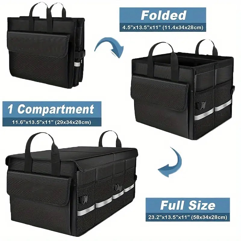 Caja de almacenamiento de automóviles Caja de almacenamiento de respaldo de automóviles Caja de almacenamiento plegable para artículos interiores