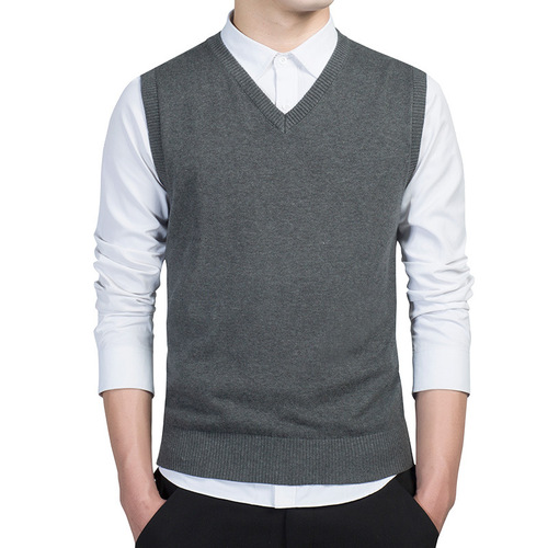  Autumn/Winter Hooded Men's Knit Sweater Casual Men's Slim Fit Sweater Men's New V-Neck Men's Shirt