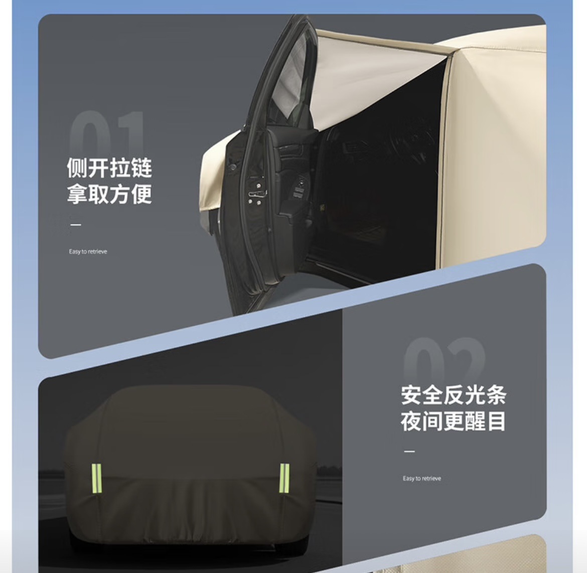 600D Car Cover, Full Cover, Sun Protection, Heat Insulation Cover, Oxford Cloth, Rainproof Outer Cover, Thickened Canvas