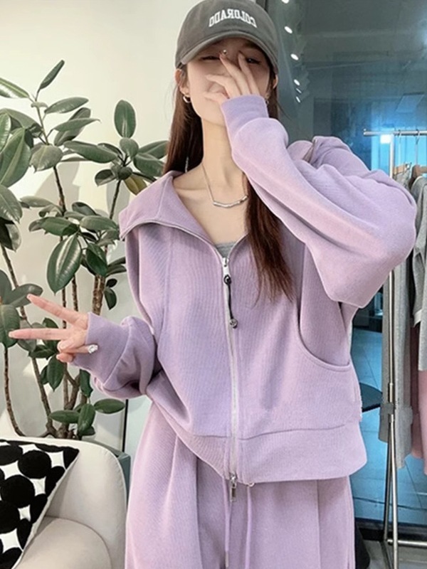大码春秋季卫衣运动套装女时尚减龄宽松显瘦休闲两件套胖mm240斤|undefined