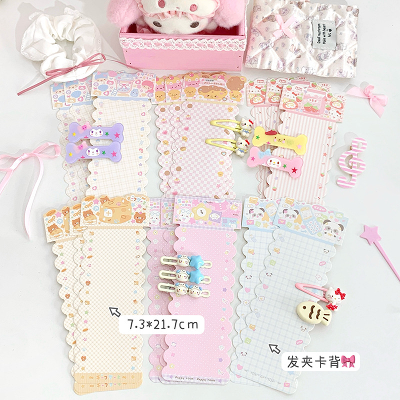 原创手工DIY头饰发饰奶油胶发圈发夹卡片套装饰品配件卡片批发