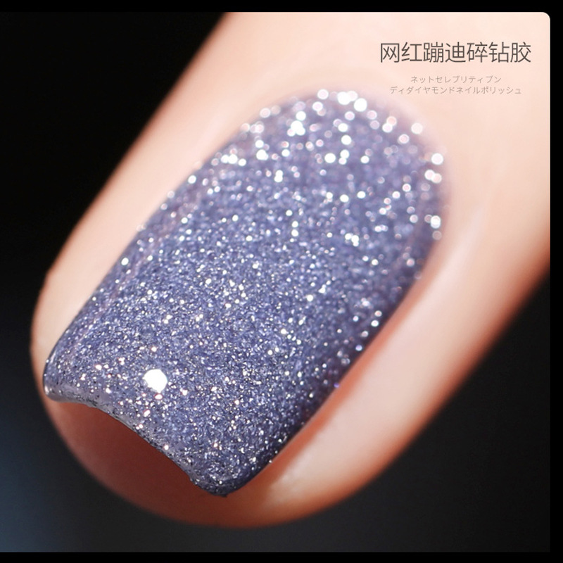 Nuevo polvo de cristal Super flash terapia de luz brillante esmalte de uñas pegamento Taladro de uñas rojo neto 2021