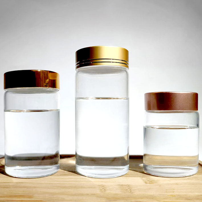 直口管制瓶虫草瓶药粉瓶透明玻璃瓶花茶分装瓶密封许愿漂流玻璃瓶