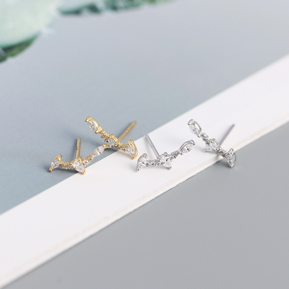 Geometric Fashion Gem Plating Earrings Ear Studs display picture 5