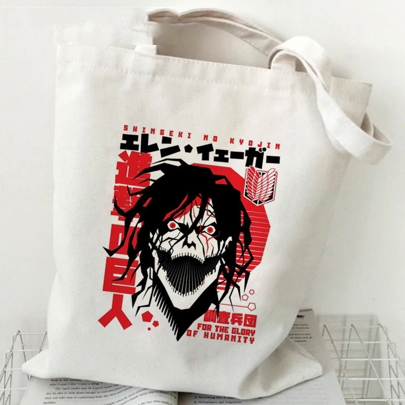 Foreign Trade ATTACK On Titan Attack on Giant Printing Canvas Bags…