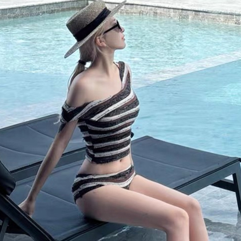 Jennie's Same Style Hot Girl Swimsuit Women's Split Small Fresh Small Breast Push-Up Bikini Sexy Bikini