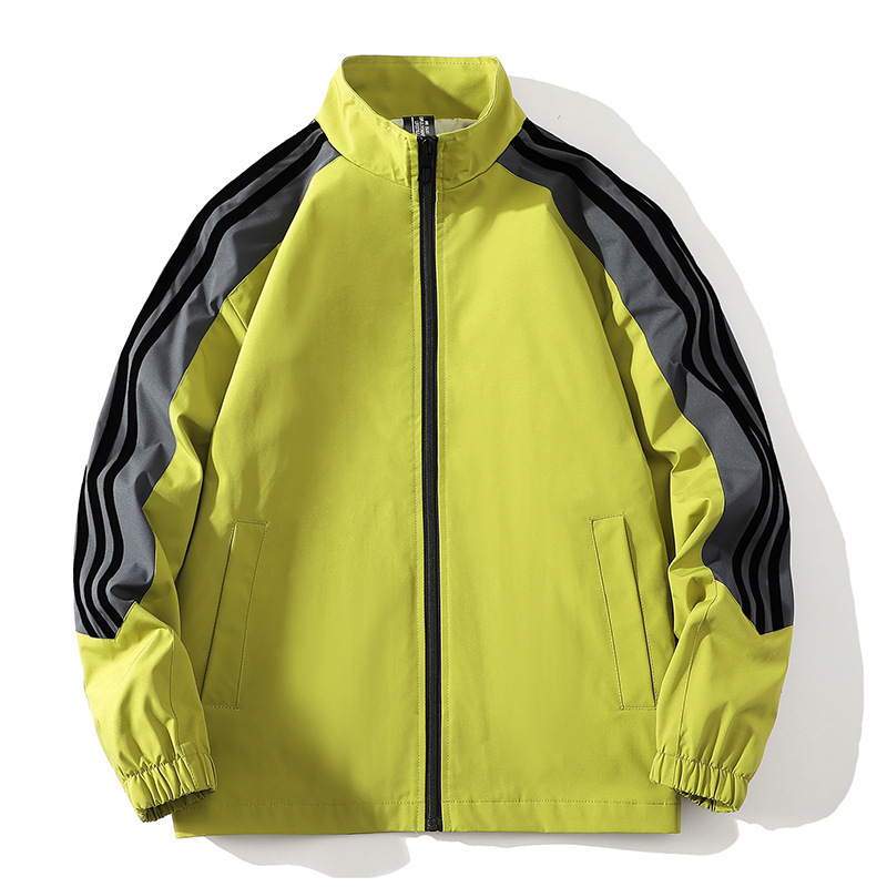 Primavera y otoño nuevo estilo cardigan traje deportivo moda masculina guapo casual cuello alto chaqueta pantalones conjunto de dos piezas