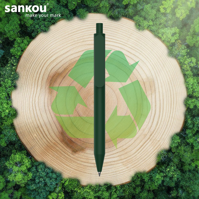 Three-Port Environmentally Friendly Recyclable Gel Pen, High-Looking Signature Pen, Continuous Ink Writing, Ready-Made, Can Print Corporate Logo