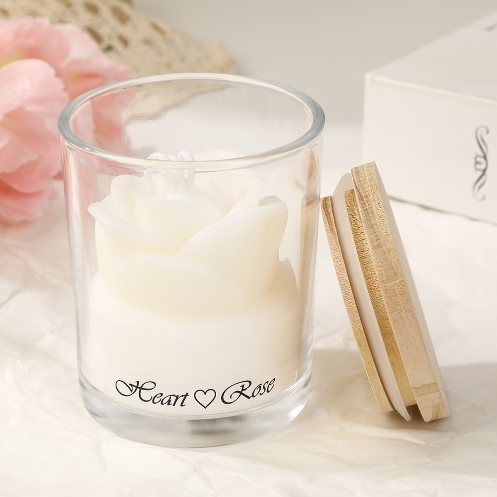Velas perfumadas en forma de rosa al por mayor regalos creativos para el día de San Valentín para el hogar fragancias acompañadas de adornos de velas a través de la frontera image 8