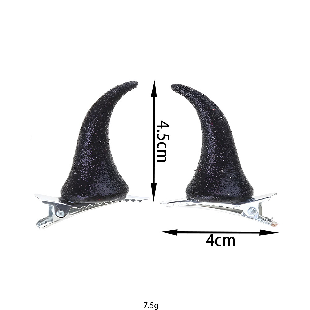 Halloween diablo cos tocado cuerno tenedor Halloween cuerno cuerno accesorios para el cabello diadema cola de diablo