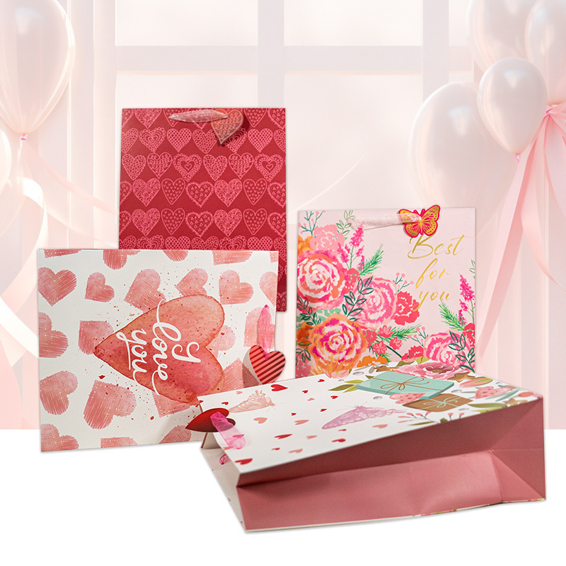Ready-Made Valentine's Day Gift Bags, Printed Handbags, Wholesale Factory Direct Sales, Good Load-Bearing, Good Stickiness Ready-Made Valentine's Day Gift Bags, Printed Handbags, Wholesale Factory Direct Sales, Good Load-Bearing, Good Stickiness
