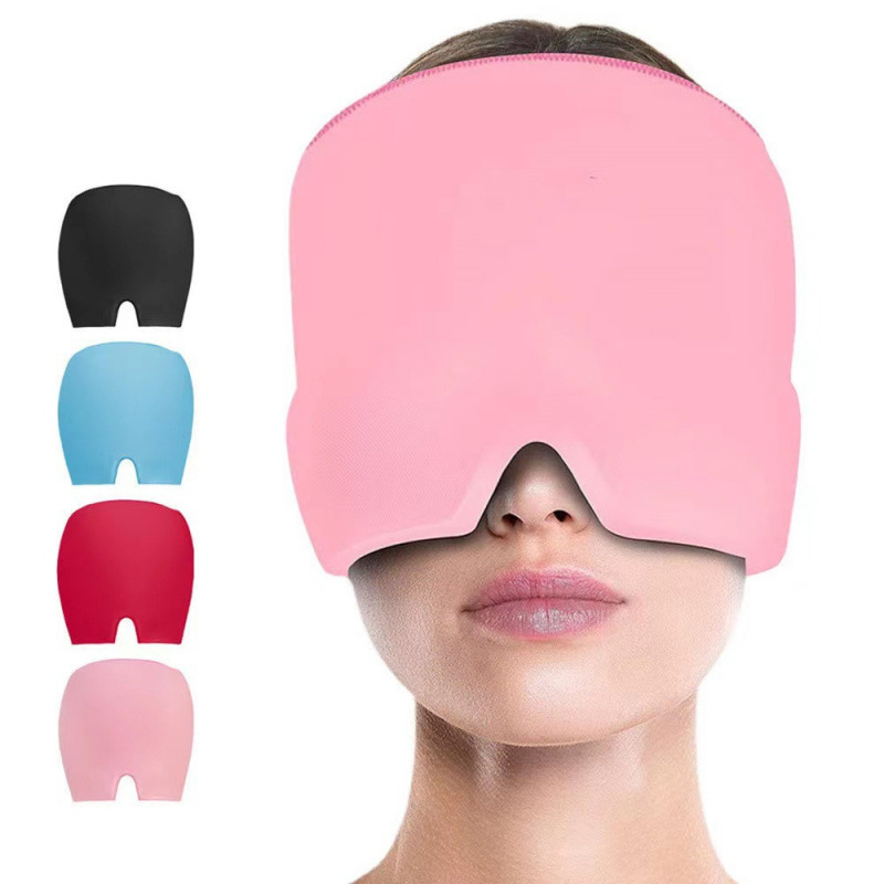 Amazon explosivo frío y caliente cubierta de cabeza de gel de enfriamiento físico cubierta de cabeza de hielo cubierta de cabeza de máscara facial cubierta de ojos de hielo cubierta de cabeza de gel