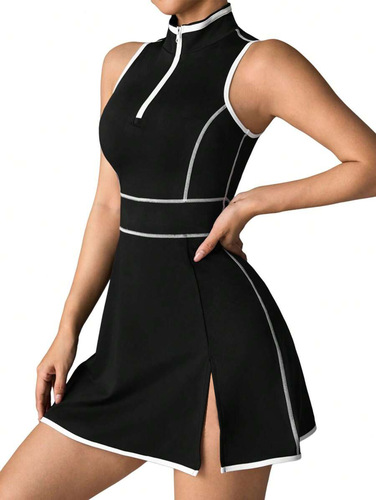Cross-border jumpsuit sports fitness short skirt pants for women's tight waist anti-exposure casual yoga clothes fitness tennis dress