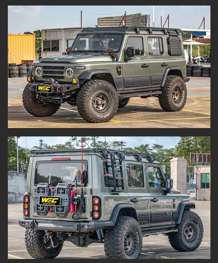 Beijing 212 roof rack WEC ladder side window storage rack off-road modification modular thickened roof platform