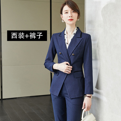 职业套装女职场气质干练西服外套秋季新款时尚修身酒店售楼部工装