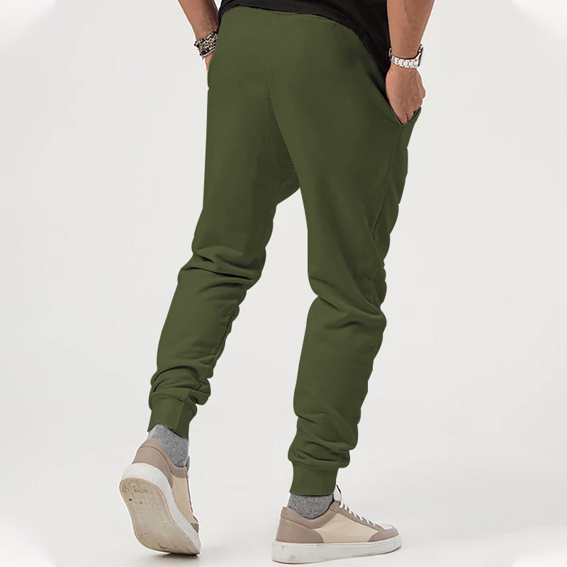 ​​Men's Slim-Fit Jogger Pants - Stretch Cotton Blend With Drawstring Waist, Versatile For Casual & Light Exercise (S-XXXL, Navy/Black/Olive Green)​​_voghion.com