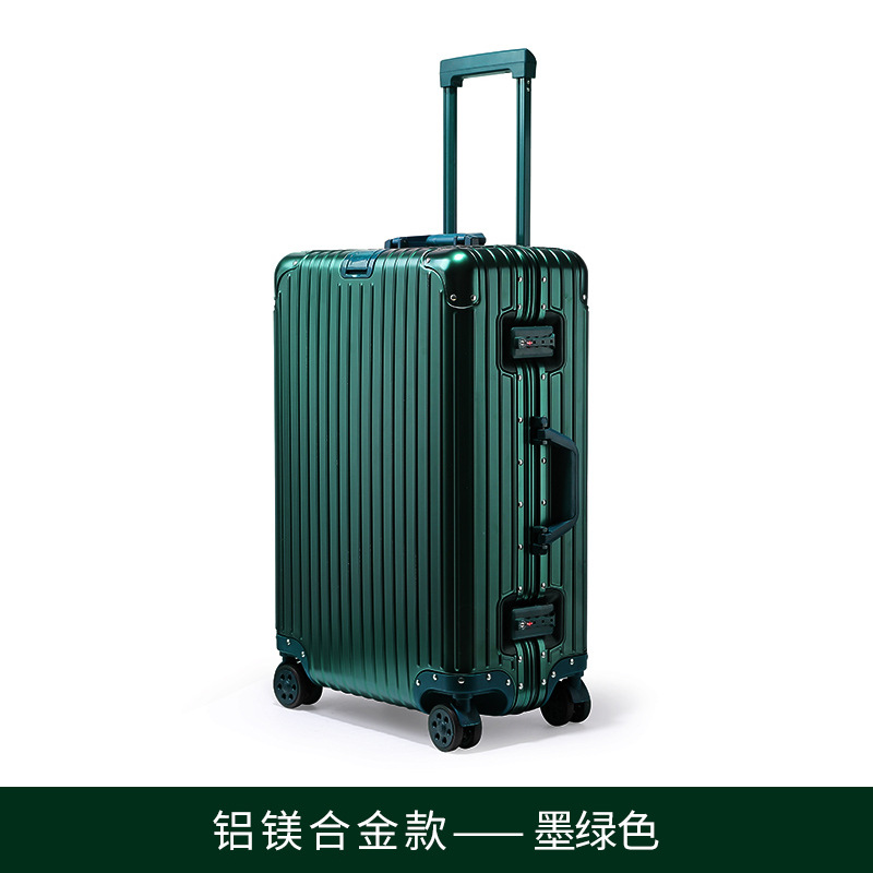 Maleta trolley de aleación de aluminio y magnesio, maleta de 24 pulgadas, maleta de negocios, maleta con contraseña de metal, maleta de embarque de 20 pulgadas
