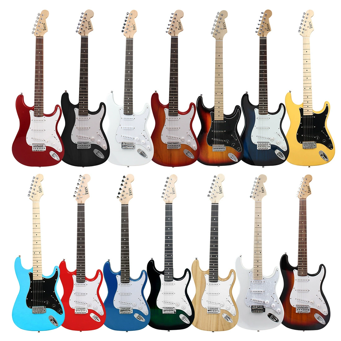 IRIN Guitar, set for adults for beginners from natural wood