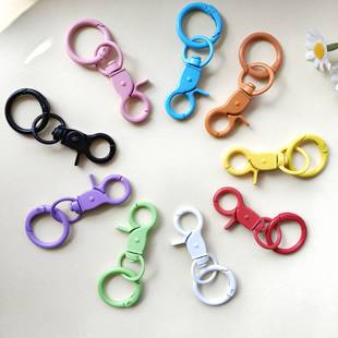 Painted Alloy Dog Buckle Set Spring Ring Lobster Clasp Pliers Key Chain Pendant DIY Clothing Luggage Hanging Accessories
