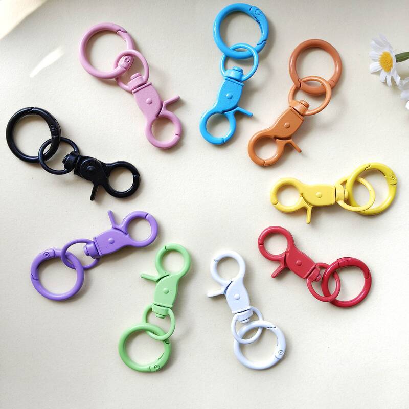 Painted Alloy Dog Buckle Set Spring Ring Lobster Clasp Pliers Key Chain Pendant DIY Clothing Luggage Hanging Accessories Painted Alloy Dog Buckle Set Spring Ring Lobster Clasp Pliers Key Chain Pendant DIY Clothing Luggage Hanging Accessories