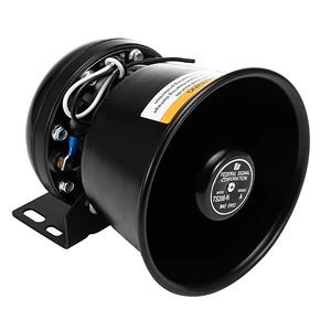 Cross-border 12V car alarm horn 300W high-pitched siren horn with round mouth design