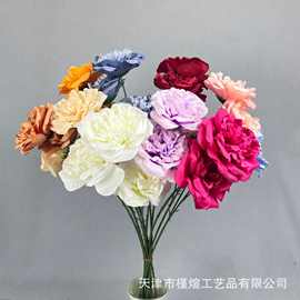 仿真花3头大马丁 玫瑰婚庆拱门装饰酒店咖啡厅民宿网红墙推荐假花
