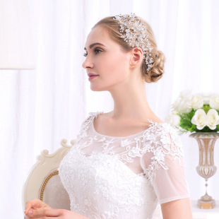 Europe and the United States cross-border handmade crystal hair crown hair headdress foreign trade bride