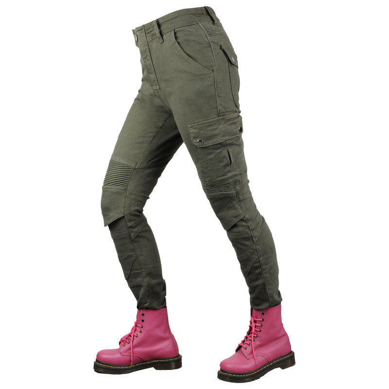 LOONG BIKER motocicleta jeans Mujer Caballero motocicleta pantalones Kevlar resistente al desgarro montar pantalones anti-caída