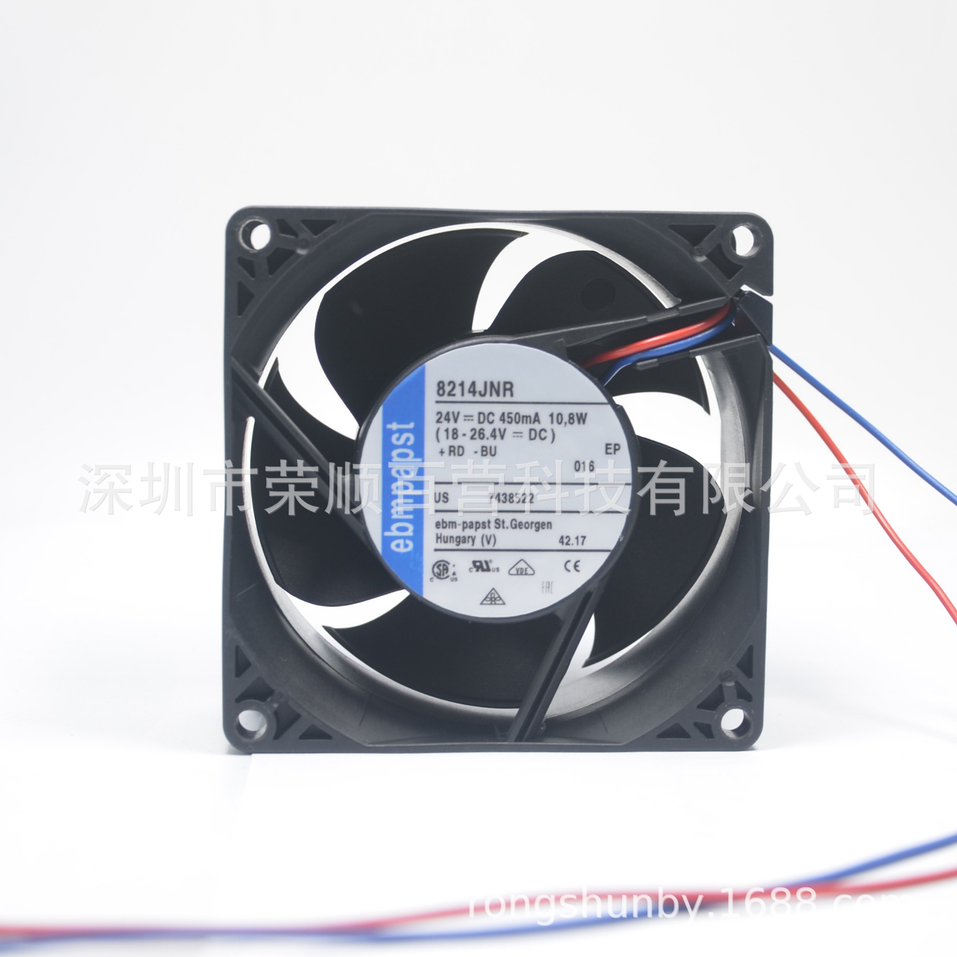 原装德国 8214JNR 24VDC 10.8W 8038 8CM 工控 变频器散热风扇