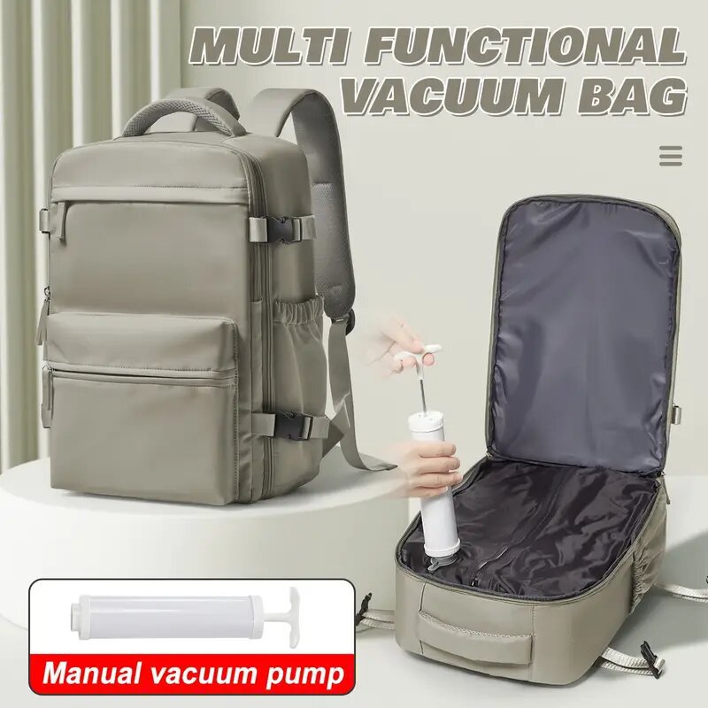 Unisex Simple Vacuum Compression Backpack Business Travel Multifunctional Computer Bag Vacuum Compression Backpack