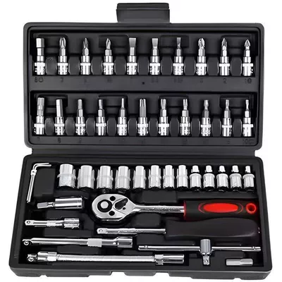 46-Piece Tool Set, Mühərrik tənzimləmə alətləri - 46-piece-set-black