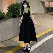 假两件背带连衣裙少女生夏装2025新款初中高中学生甜美日系长裙子