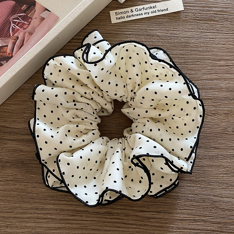 Temperamento suave punto de onda intestino grueso anillo de cabello tocado de cabello de primavera de 2025 sensación de alto nivel de caballo de cola de caballo