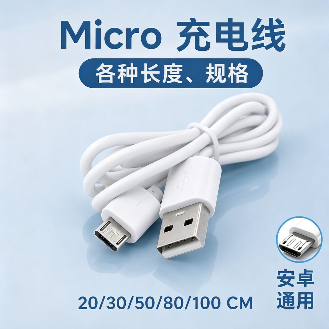 micro充电线V8安卓usb数据线无线音响小风扇果汁榨汁机配机电源线