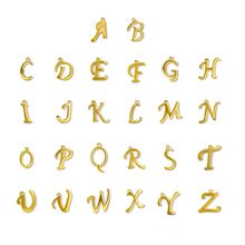 亚马逊外贸新款铜质光面26英文字母吊坠个性时尚简约项链手链配件