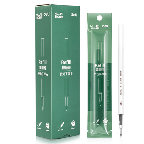 Get Leoni New Zealand Push Button Neutral Pen Refill 0.5mm Bullet Tip Black Creative Design Precision Point NS740